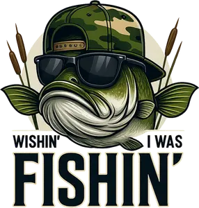 DTF Transfer – Wishin I was Fishin Multi Sizes (FI-SC003)