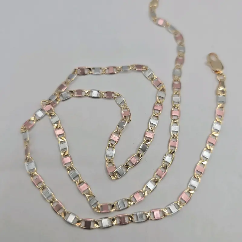 necklace fashion SHORT  new style three colors Gold-plated 3MM 20"inches beautiful chain