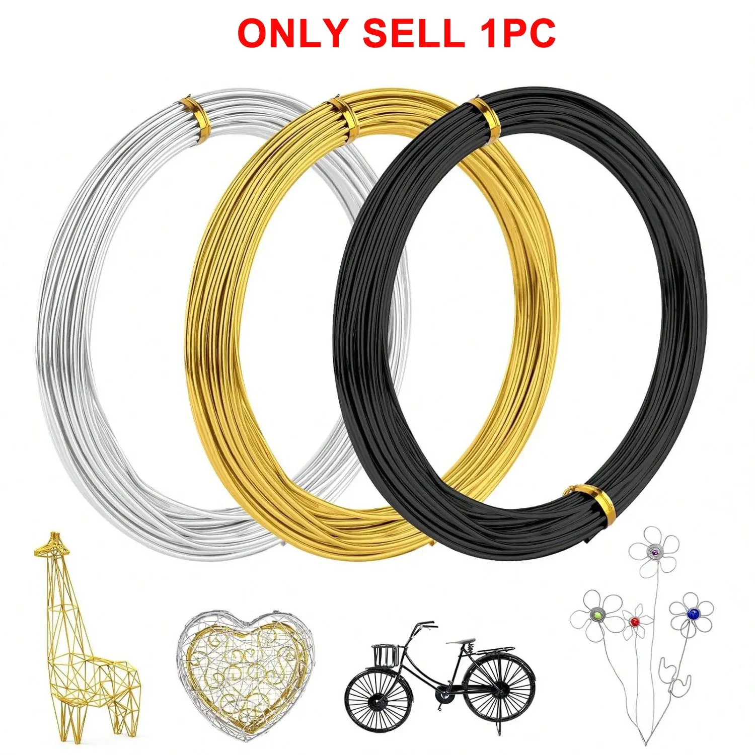 2mmx5meters /silver Color/ Plated Bendable Flexible Craft Metal Wire, Ideal for Jewelry Making, Beading, DIY Projects, DIY Jewelry Decoration