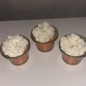 Set of 3 Pumpkin Pie Dessert Candles with Vanilla Whipped Cream
