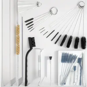 Professional Spray Gun & Airbrush Cleaning Kit - Multi-Size Nylon Brushes for Nozzles, Fluid Tips, and Air Caps. Essential Maintenance Tools for Painters, Hobbyists & Artists