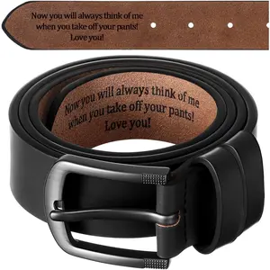 Mens Belt Gift Husband Personalized Belts for Men Engraved Leather Gift for Him