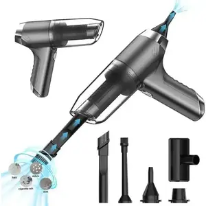 Pro Car Vacuum Cleaner Mini & Strong Suction USB Handheld with 12000PA Vacuum Degree, Upgraded Brushless Motor, USB Charging, and 6 Accessories