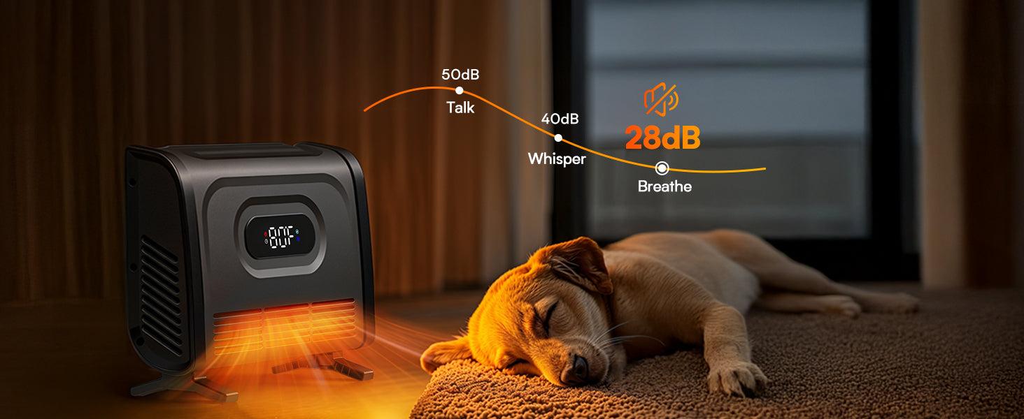 1500W Wall Mounted Infrared Space Heater with Attachable Feet，Adjustable Thermostat, Remote, 12 Timer, Safety Child Lock for Indoor Use, Black