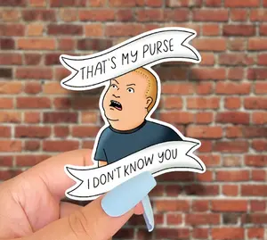 that's my purse sticker, king of the hill, bobby stickers, Construction decal, Welder, Pipefitter, Hard Hat Sticker