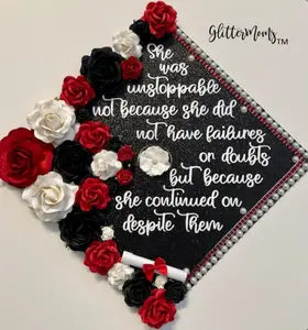 Graduation Cap Topper She Was Unstoppable Despite Grad Cap Topper