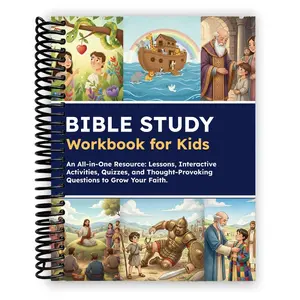Bible Study Workbook for Kids Notbook: Lessons , Activities, Quizzes, and Questions to Deepen Your Faith (Spiral Bound) NotBook