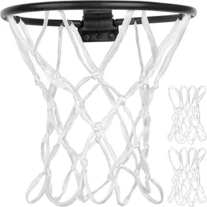 2 Pack Mini Basketball Net Replacement,8 Loops Indoor Outdoor ,Suitable for Doors and Walls