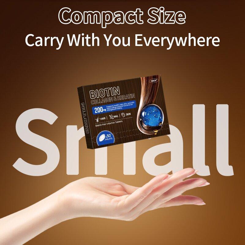 200mg Biotin + Collagen + Keratin | DHOP Hair Vitamin Tablets | Scientific Formula