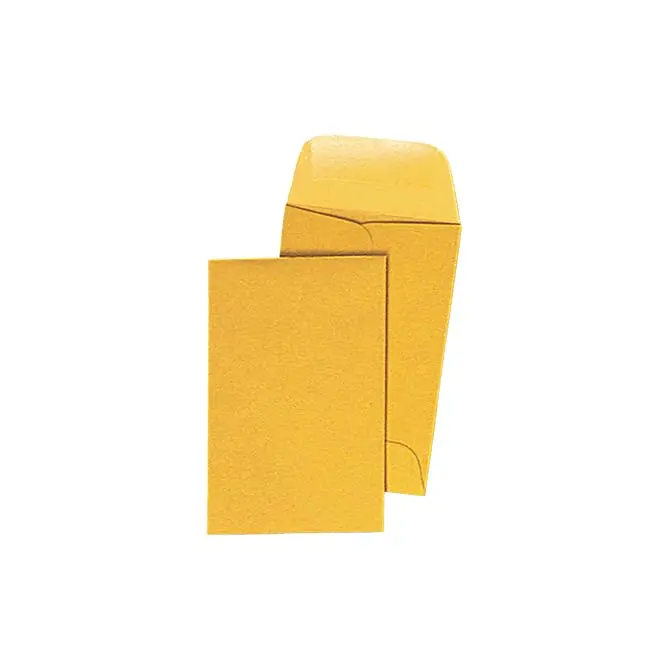 Light Brown Kraft Coin Envelopes - Small 2-1/4" x 3-1/2" Rectangular Kraft Paper Envelopes with Moist & Seal Flap - Secure Storage for Coins, Stamps, Jewelry, and Small Items - Bulk Pack