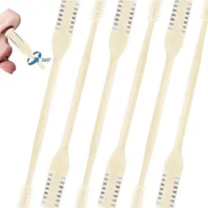 5Pcs Practical Super-popular Nasal Hair Cutter 2025 New Mini Double Sided Nose Hair Trimmer with Ear Picker Handheld 360° Rotating for Men Women 5pcs Compact Stainless Steel ABS