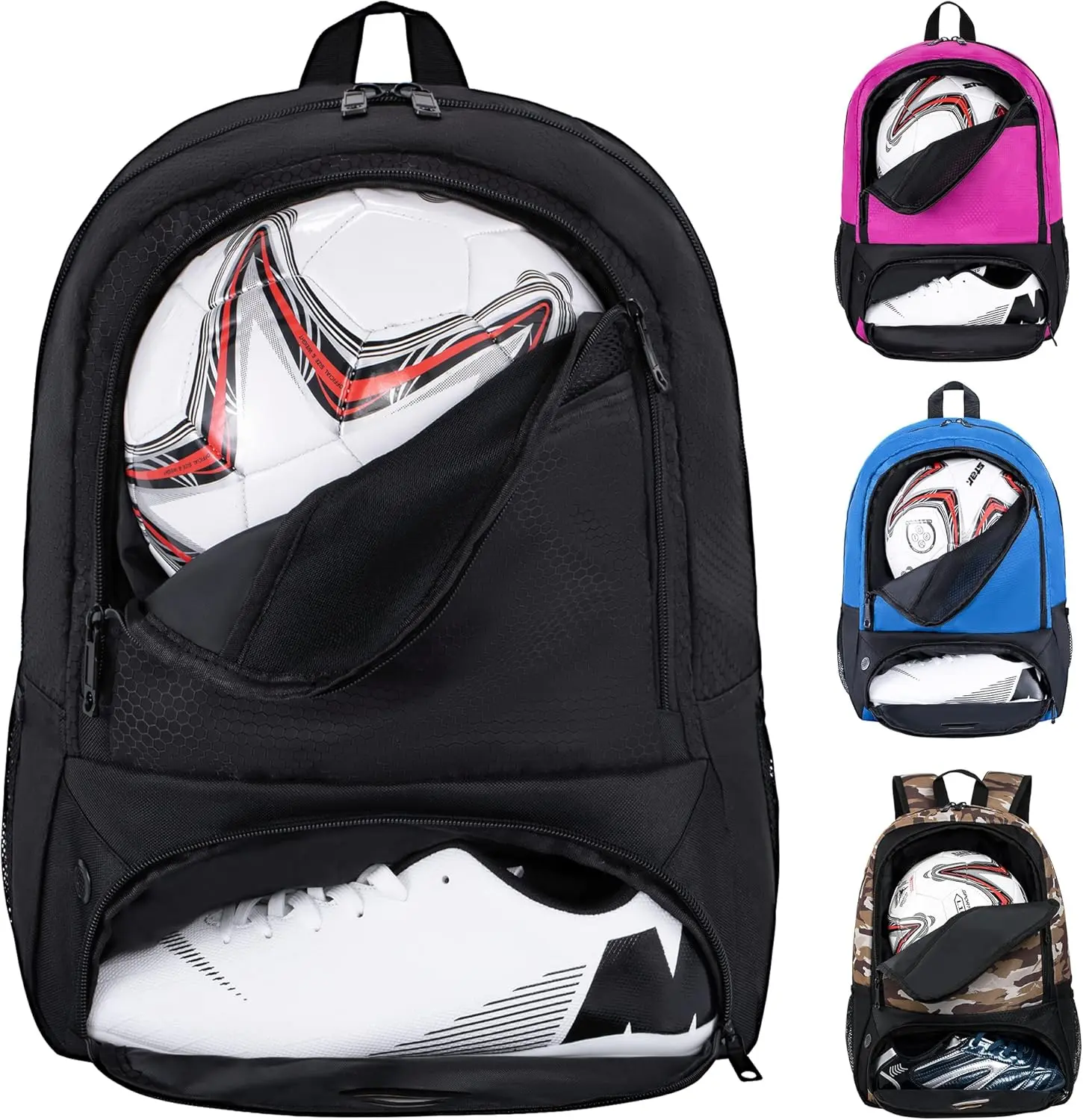 Outdoors Soccer Bag-Backpack for Soccer,Backpack for Football & Volleyball & Handball, Bag with Separate Cleat