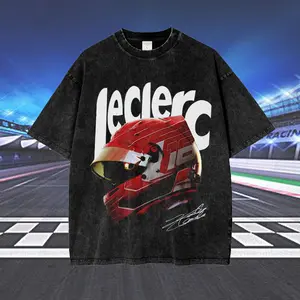 Charles Leclerc Vintage Graphic T-shirt, LEC16 motorsport Shirt, Leclerc retro unisex wash Tee, Gift for Charles Leclerc Fan, gift for her and him