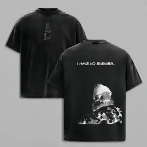 Vinland Saga Anime Double Printed Vintage Washed Tee Unisex Oversize Heavyweight Cotton T-shirt for Anime Fans and Lovers, funny graphic tee, men’s trendy t-shirts,