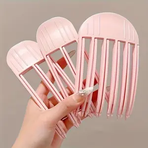 Plastic Hair Styling Clip with Heart-Shaped Tip and Serrated Edge - Transparent/White - Non-Slip Grip, Damage-Free Hold, Creates Volume, Lifts, Height - Root Lift, Updo, Bun, Ponytail - Suitable for Wet/Dry Hair - Suitable for Normal Hair Texture (Women &
