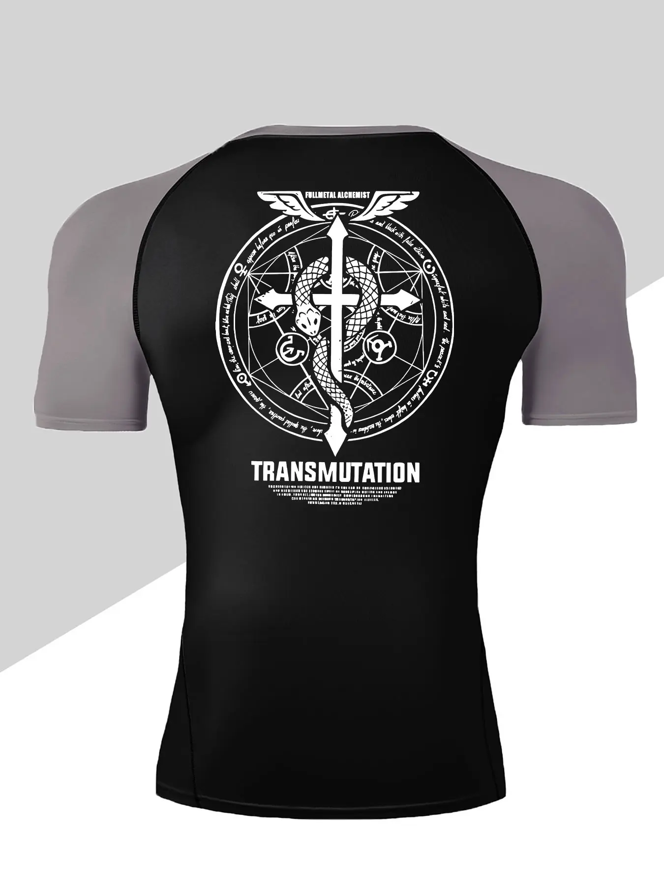 Men's Dragon Print Compression T-Shirt, Athletic Workout Clothing, Quick-Dry Breathable Stretch Fabric, Tight-Fitting Short Sleeve Top for Fitness and Outdoor Activities, Gym T Shirts