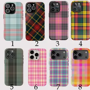 Buchanan Tartan iPhone Case, Classic Scottish Plaid iPhone Case, Clan Buchanan Design, Heritage Tartan Cover, Preppy Plaid Durable Two-in-One Protective Cover, Fits iPhone 17 16 15 14 13 12 11 Pro Max