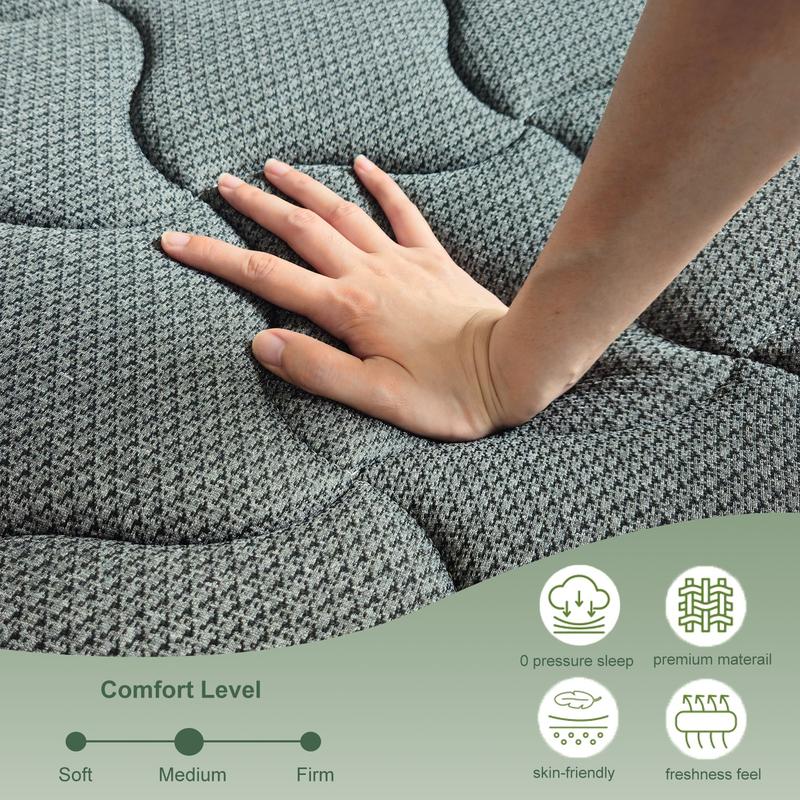 10"12“14”-Inch Twin，Full，Queen，King，Luxury Hybrid Mattress -Memory Foamand Individual Pocket Springs for UltimateComfort and Support -Perfect for Family Roomsand Hotels in