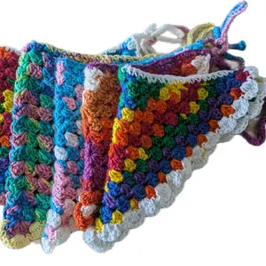 pride handkerchief are hand made by me. i use acrylic yarn for these.