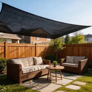 90% Blackout Heavy-Duty UV-Resistant Black Shade Net, 10x13ft Mesh with Reinforced Rivets for Outdoor Camping, Garden, All-Weather Home Supplies Rain Cloth