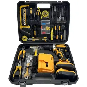 Tool Kit - Comprehensive Set with Drill, Screwdrivers, Pliers, and Accessories in Durable Case for DIY Projects