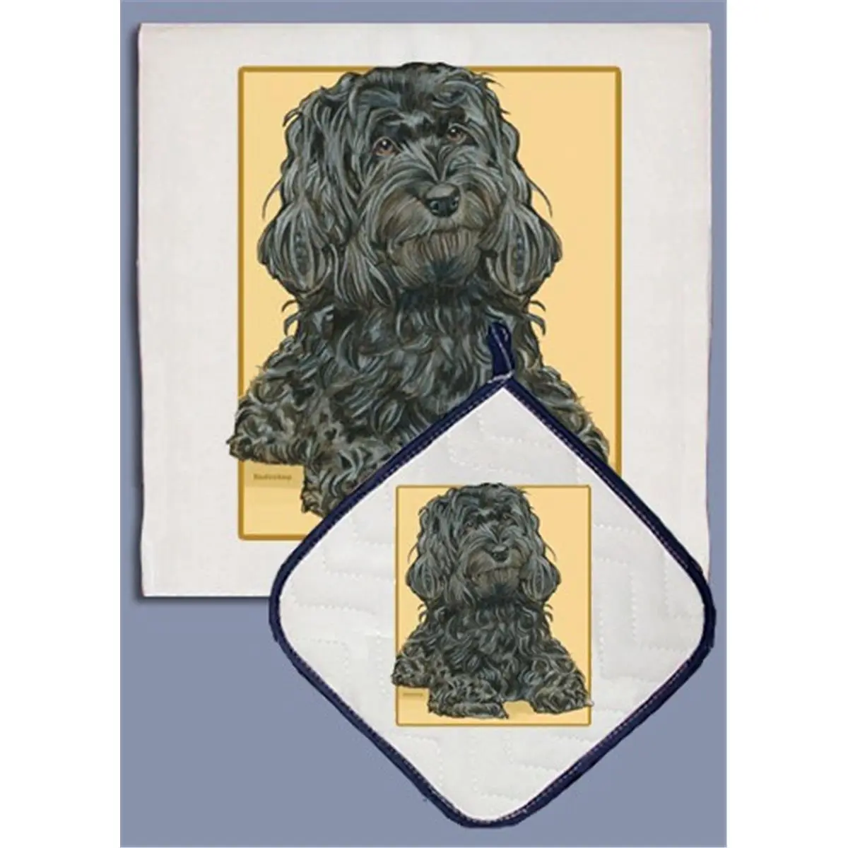 Pipsqueak Productions DP709C Cockapoo Dish Towel And Pot Holder Set
