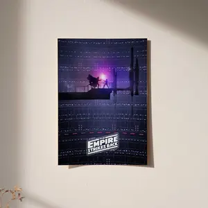 Emperor strikes back Luke vs Father Decorative Painting Canvas Poster (Unframed) Polyester Vintage Movie Wall Decor Canvas Painting Unframed HD Polyester Print outdoorfun
