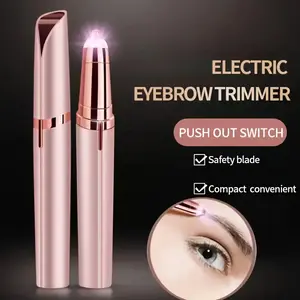 Women's Rechargeable Electric Eyebrow Shaper - Eyebrow Trimmer, Automatic Lipstick-Style Hair Removal Device with ABS Construction