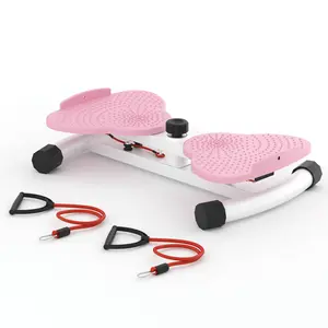 Homhut Heavy Duty Waist Twister Board Wear Resistant Silent Design with Resistance Bands 300lbs Load Bearing Abdominal Trainer Body Shaping Portable Home Gym Exercise Accessories for Women
