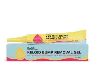 BASE LABORATORIES Keloid Bump Removal Gel | Natural Piercing Bump Treatment & Keloid Scar Gel | Keloid Scar Removal for all Scars, Keloids & Piercing Bumps | Soothing Piercing Aftercare | 2 oz