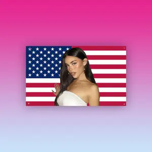 Madison Beer Flag  Hot Girl American Flag Tapestry, Trendy Bedroom Wall Decor