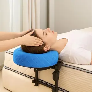 Massage Headrest for Bed, Adjustable Massage Face Cradle at Home, Portable Massage Table Kit for Sleeping Mattress, Detachable two-piece pillowcase set(blue and pink),Face Down Pillow After Eye Surgery