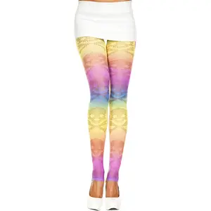 Cross bone design rainbow leggings
