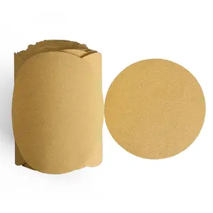 100 count 6 Inch  PSA Sanding Discs 80 Grit Self Adhesive Sticky- Sandpaper for DA Sander Finishing Various Materials- Metal Plastics Woodworking Sanding Disc Roll