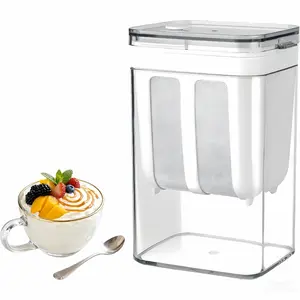 Portable 1.1L BPA Free Greek Yogurt Strainer Separator Larger Capacity Yogurt Food Filter for Juice Yogurt Milk Kefir Tofu Cheese Kitchen Accessories Household Goods