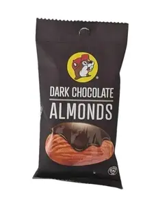 Buc-ee's Dark Chocolate Almonds - Rich Bittersweet Coated Crunchy Nuts for Dessert Topping or Gift
