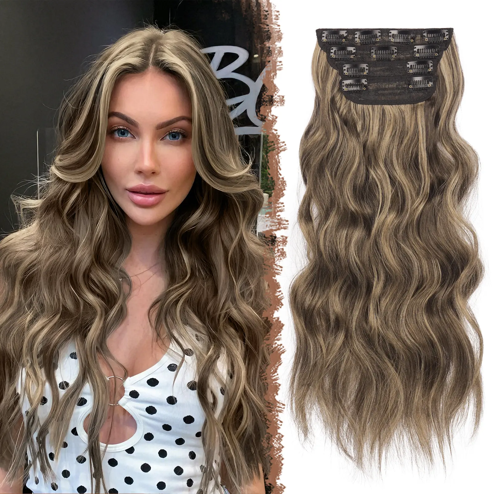 Brown Mixed Honey Blonde