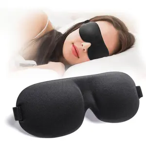 Sleep Mask for Back and Side Sleeper, Block Out Light, Sleeping Eye Mask of 3D Night Blindfold, Zero Pressure Ultralight Travel Eye Cover Black