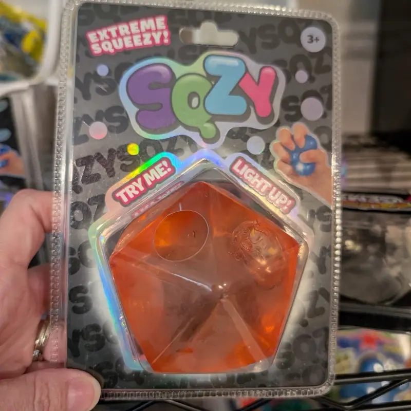 Large Squeezey Light Up Diamond Textured Relaxing adult anxiety soft squishy