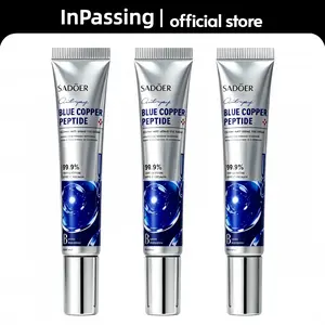 3 PCS GHK-Cu Peptide Eye Cream Set with Hyaluronic Acid, Hydrating & Firming Moisturizer for Daily Anti-Aging Routine, Hydrate