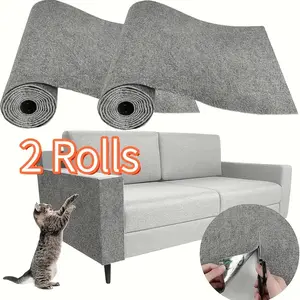 2 Rolls Felt Cat Scratching Board 59.99x30.0cm, Self-Adhesive Furniture Protector, Durable Scratch Guard, Multi-Color Cat Toy