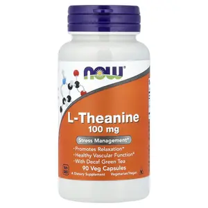 NOW Foods L-Theanine, 90 Veg Capsules NOW Foods L-Theanine, 90 Veg Capsules