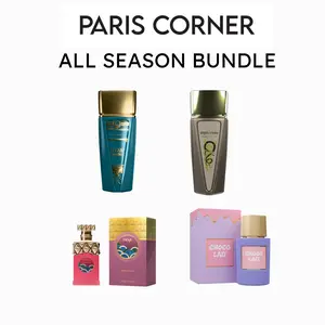 PARIS CORNER ALL SEASONS PERFUME BUNDLE (CARAMEL DULCE+COSMIC GARDINO+CHOCOLAIT+MYSTERIUM)