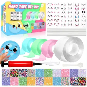 Nano Tape Bubble Kit, Nano Double Sided Adhesive Tape Bubbles, 4Pcs Nano Tape Toys Kit for Boys and Girls Party Favors and Kids Craft Fidget Toys Set