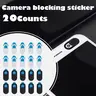 20 Counts Webcam Cover Slide, Dual-Color Privacy Protector for Laptops & Tablets (10 Black + 10 White)