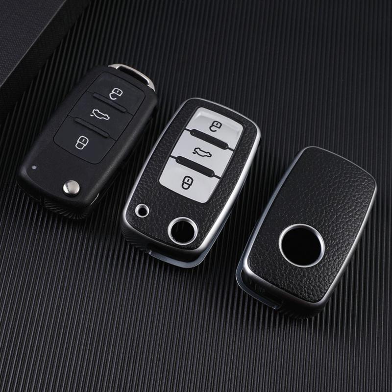 For Volkswagen for Vw Model Car Keycase, for Protecting for Magotan for Polo for Golf for Passat for Tiguan for Jetta for Lavida for Skoda, Durable Keycase Cover, Key Fob Protector, Car Interior Accessory, Car Key Holder