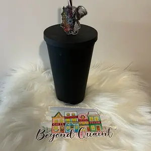 Floral Elephant Acrylic Straw Topper