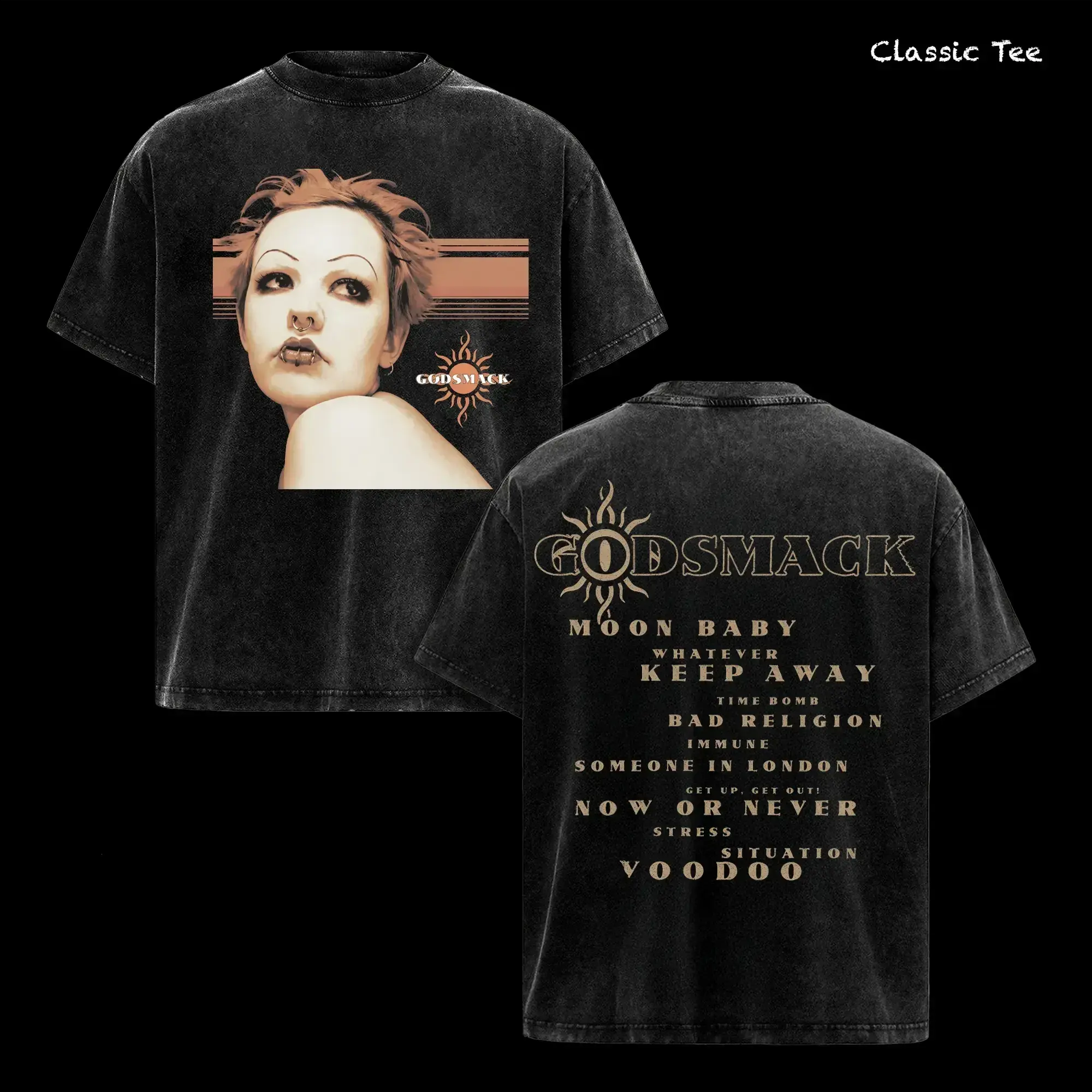 Comfort Colors Godsmack Vintage Washed Shirt – Alternative Metal Rock Band Oversized Graphic T Shirt, Retro Y2K Music Streetwear Tee, Heavyweight Soft Cotton Unisex Top, Casual Men Women Wear, Gift for Godsmack Fans & Hard Rock Lovers