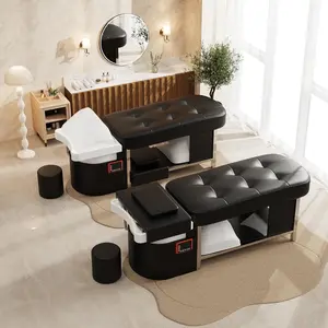 Baasha All-in-One Head Spa Bed with Water Circulation & Steam | 7-Color Light Therapy Massage Table | Memory Foam Shampoo Bed & Facial Station | Professional Scalp Therapy Equipment | Shipped in 3 Separate Packages for Safety