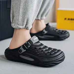 Men's Stylish Slip-On Clogs - Breathable, Comfortable Thick Sole for Indoor & Outdoor Use, Multiple Colors Available,, Home Sports Boy Walking Shoes Black Footwear Lightweight Slipper Unisex Slippers